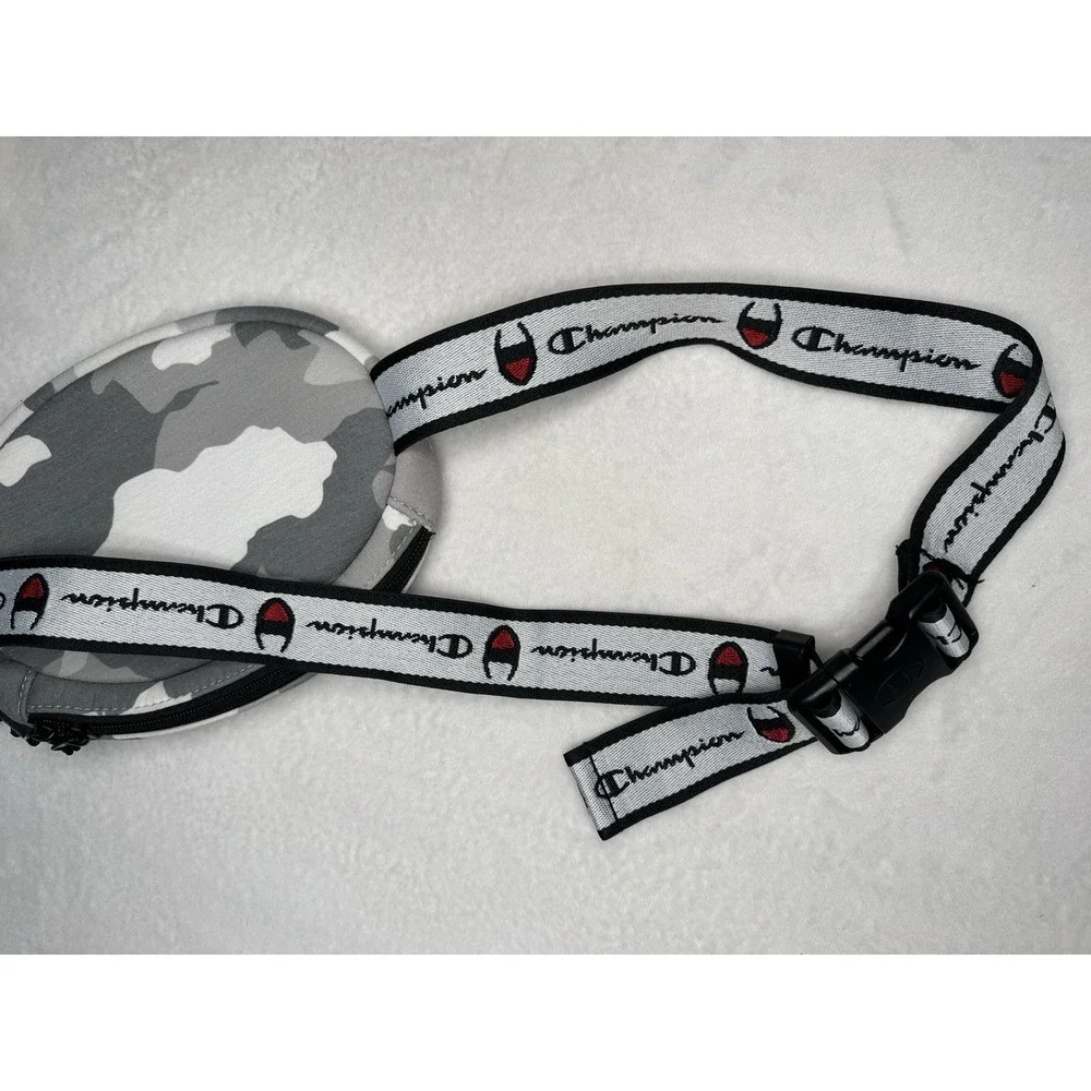 Champion Prime Waist Pack/Fanny Pack/bag, Grey Camo Chenille Logo Unisex‎